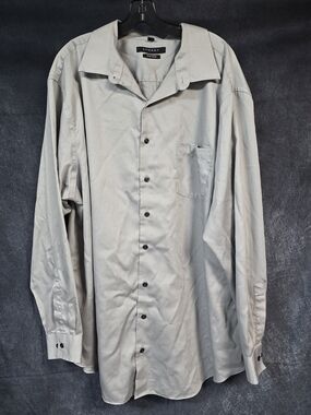 Synergy Men's Light Gray Long-Sleeve Dress Shirt
